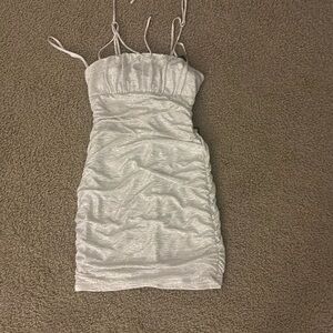 City studio, white mini dress